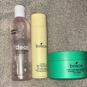 Boscia Skincare Trio with Green and Yellow Packaging